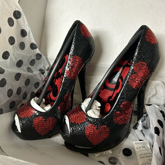 ‼️Damaged‼️ IRON FIST My Shining Heart Platform Shoes - Size 5 - Picture 1 of 11